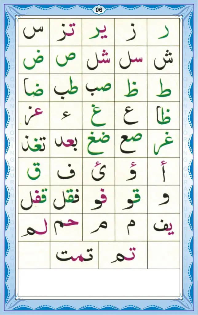 Noorani Qaida Lesson Page 06: Tanween Exercises