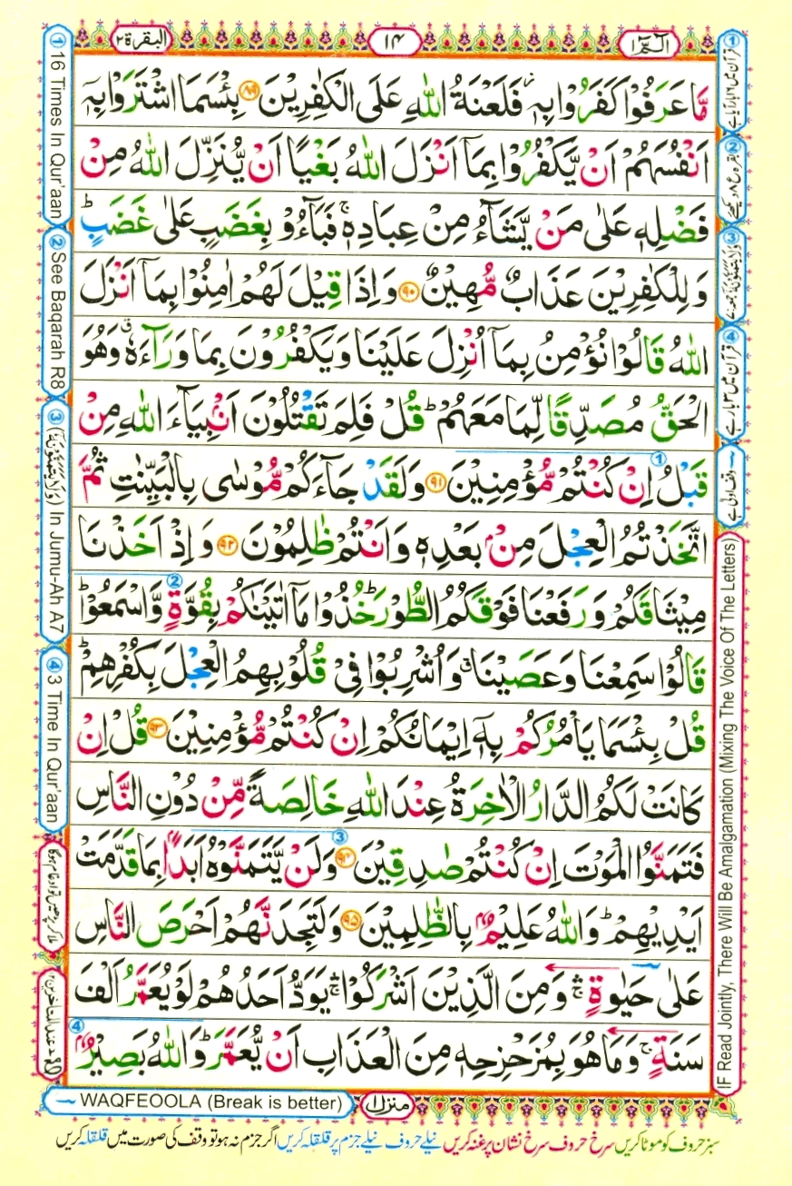 Holy Quran Para 1 (Alif Lam Meem) — Page 13 of 19